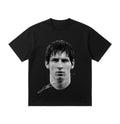 Camiseta Messi "Young" negra con firma