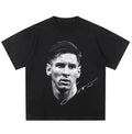 Camiseta negra de Messi "La Pulga" con firma